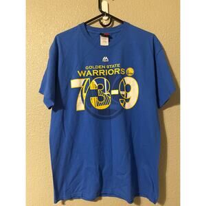 NBA Majestic Golden State Warriors men’s 73–9 T-shirt NWOT